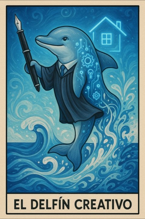 El Delfín Creativo — a sample sponsor lotería card