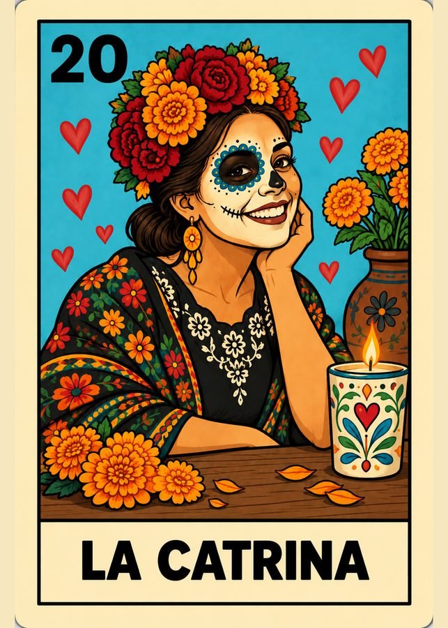 La Catrina lotería card