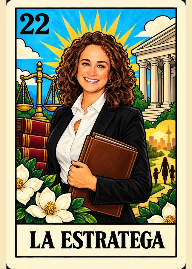 La Estratega lotería card